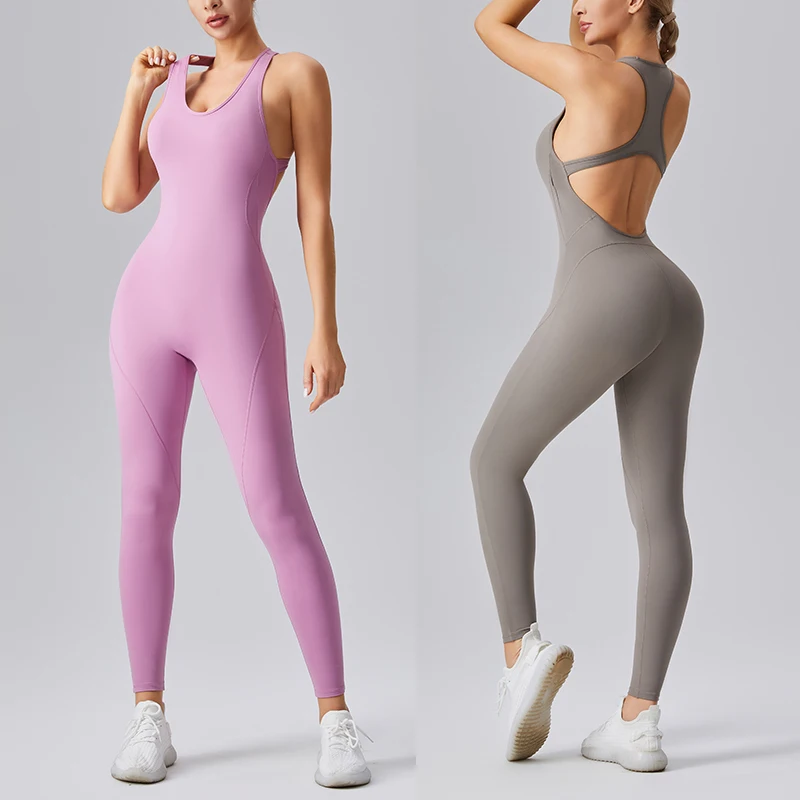 

Women Bodysuit Yoga Bra Gym Backless Jumpsuit Workout Catsuit Bodycon Romper Sportswear Fitness Dancing Suit Sexy One Piece