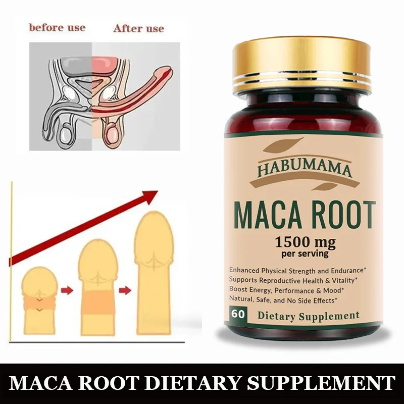 Organic Maca Root - 60 Tablets Peruvian Maca Root Gelatinized 100% Pure Non-GMO Supports Reproductive Health Natural Energizer