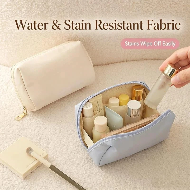New Dopamine Makeup Storage Bag Handheld Lipstick Organizer Portable Dry Wet Separation Waterproof Cosmetic Pouch Travel Daily