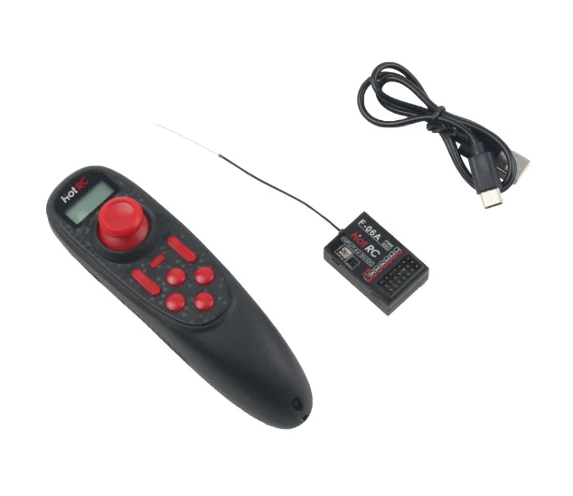 Kit émetteur et récepteur PWM600 pour bateau RC DS600 6CH 2.4GHz, avec garniture d'accélérateur/direction