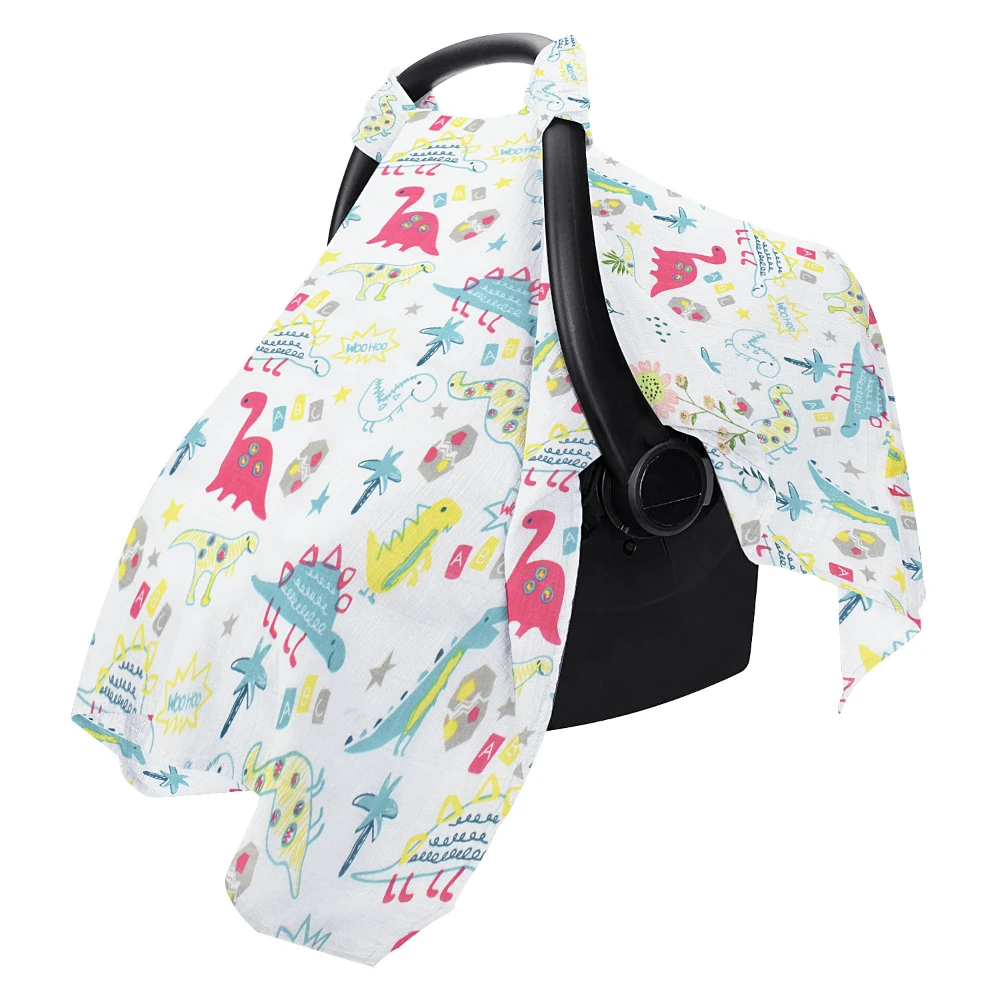 Breathable Muslin Cotton Stroller Seat Canopy - Multi-functional Sunshade, Soft and Lightweight, Suitable for Summer Use