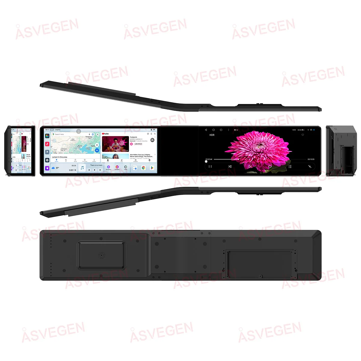 Dual 12.3 Inch Portable For Player For Car With 2.5K HD Screen For DSP CD Player Android 13 Reversing Aid & Built-in GPS