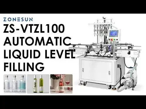 ZONESUN ZS-VTZL100 自動6ヘッド遠心ポンプ式液体レベル充填機（ウイスキー、飲料、ガム用）
