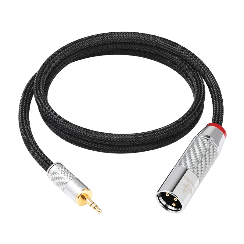 ATAUDIO Hi-End OCC XLR-Buchse auf 3,5 mm Audio für Telefonlautsprecher, Verstärker, XLR auf 3,5 mm HiFi-Mikrofon, symmetrisches Kabel 4