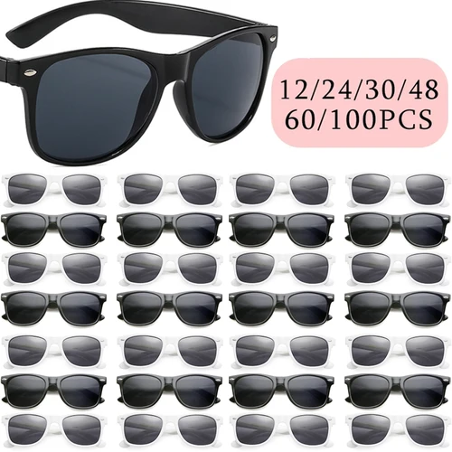 Gafas de sol cuadradas para novia y novio, regalos de dama de honor, suministros de boda, regalo de despedida de soltera, gafas de sol con uñas de arroz