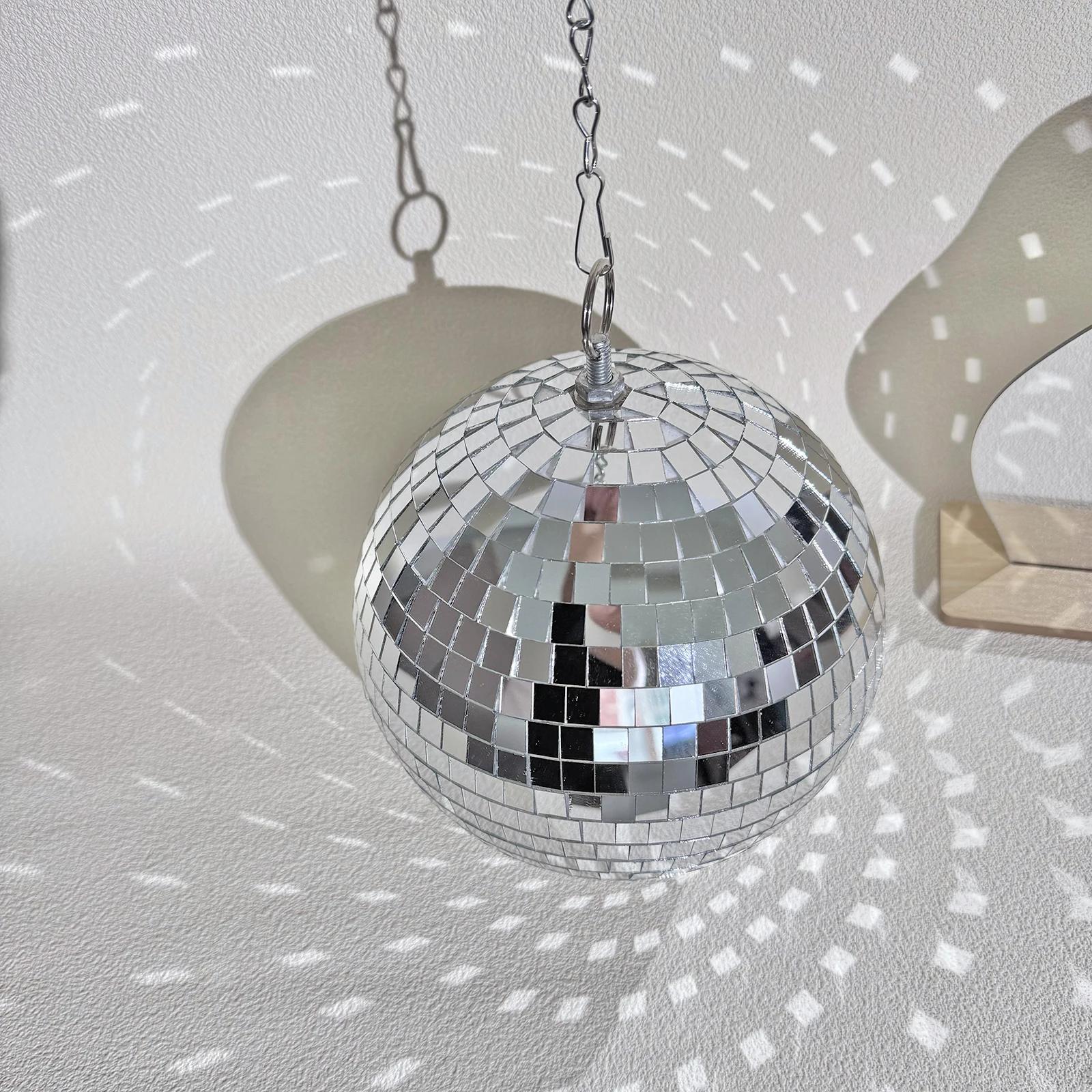 Mirror Disco Ball Decor Hanging Disco Home Decor Rotating Glass Ball Party Decoration Bar Reflection Disco Ball Party Decor