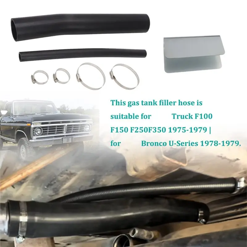 Simple Rear Gas Tank Filler Hose Replacement Kit For Ford Bronco& F-Series 1978-1979 Fuel Tank Filler Neck