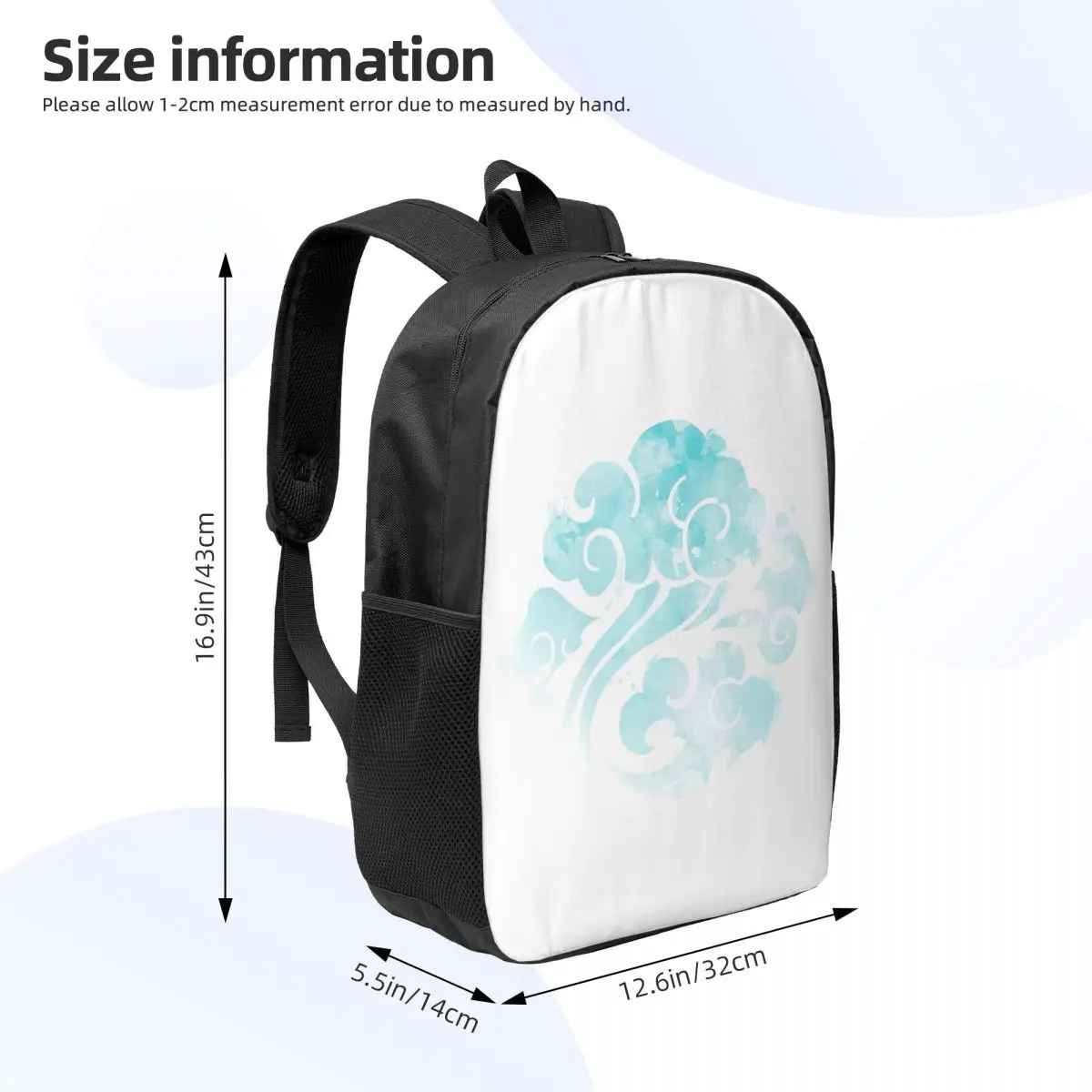 The Gusu Lan Sect In Watercolor Style حقائب ظهر للنساء للأولاد والبنات حقيبة كتب للأطفال حقائب مدرسية قابلية حقيبة كتف #2