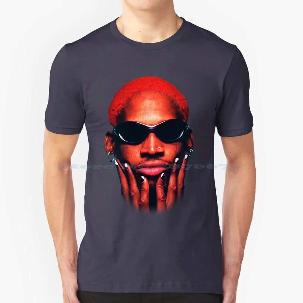 Dennis Rodman T Shirt 100% Cotton Tee Dennis Rodman Denis Rodman Roddman Colorful Retro Stylish Womens Streetwear Fashion