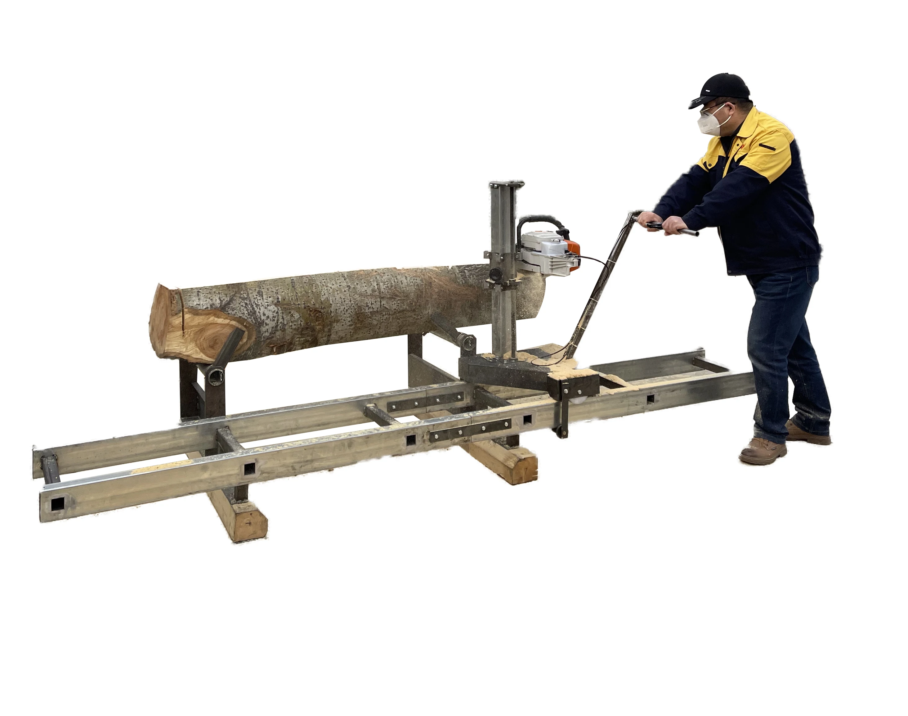 Chainsaw Mill Portable Log Saw Aluminum Steel Planking Lumber Wood Yard