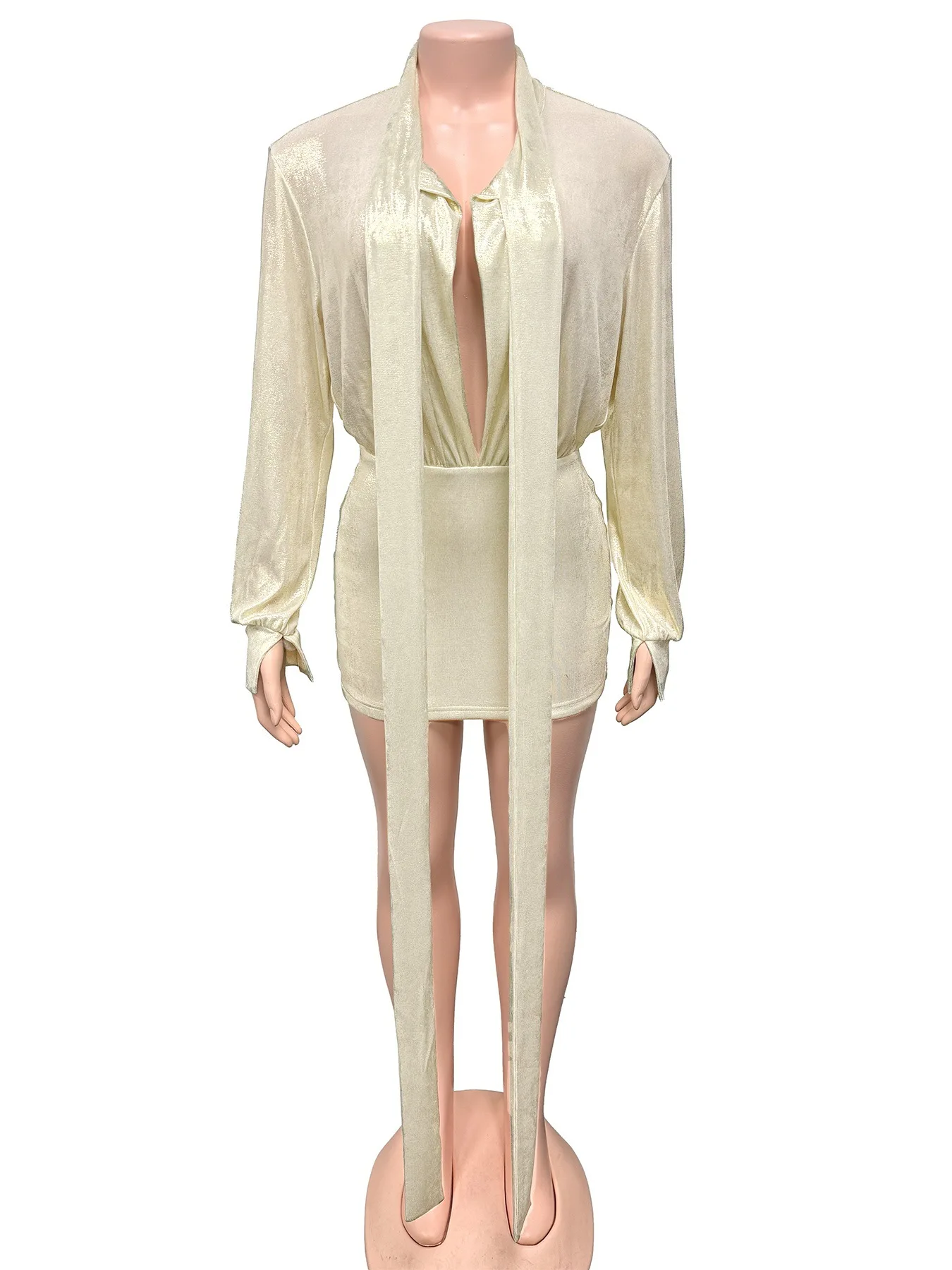 Alleen bodycon-jurken Dames Herfst Patchwork Kantoor Casual Gesplitst Multi-stof Gemengde textuur Ambachtelijk Handgemaakt Gedetailleerde sfeer