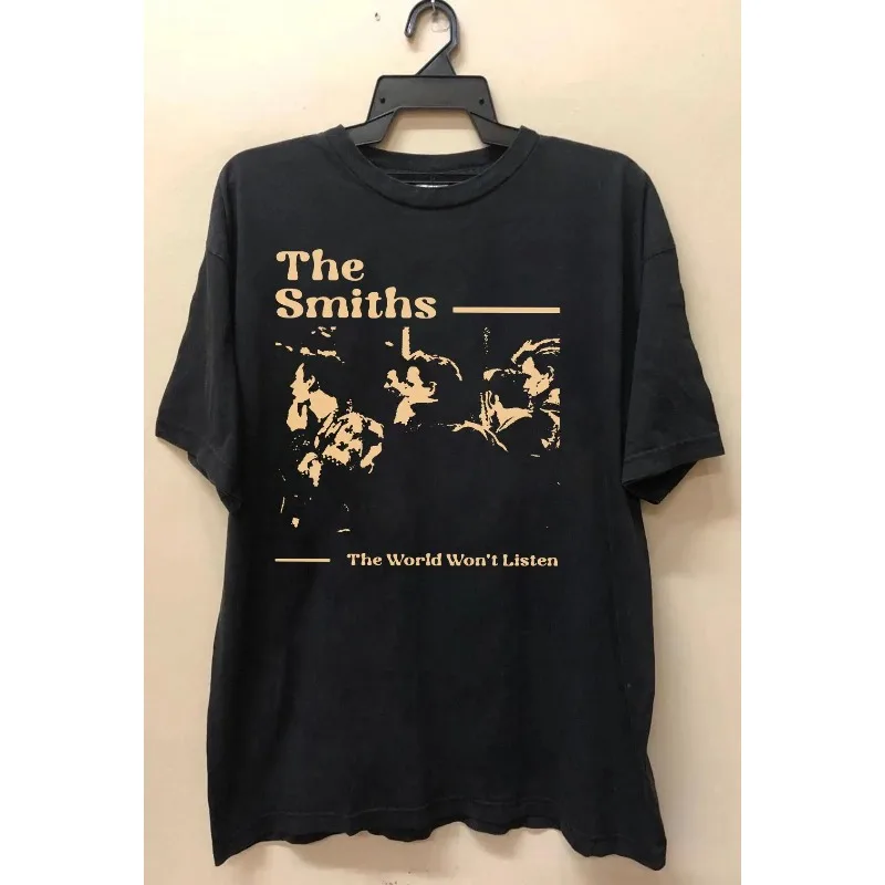 The Smiths World Won't Listen T-shirt Retro Indie Rock Band T-shirt Suitable for All Seasons Cotton Unisex T-shirt
