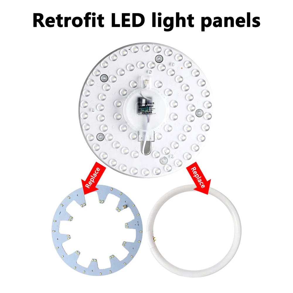 Imagem -04 - Lâmpada de Teto Redonda Led Led de Substituição Placa de Lâmpada Retrofit Branco Frio 12w 18w 24w 36w 48w 72w 220v240v