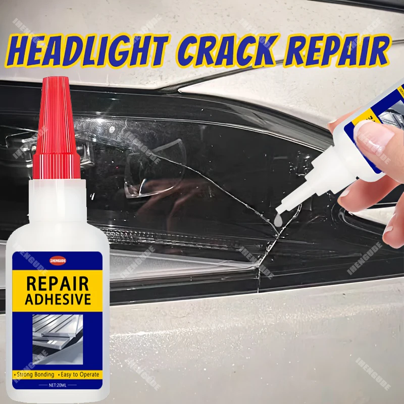 Seamless Gel Adhesive - High Viscosity Transparent Non-Drip Glue for Car Repairs, Headlight Sealant, Fast-Drying Elastic Long-Lasting