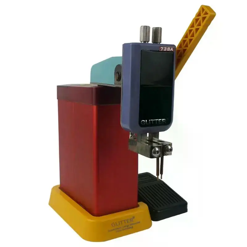 Máquina de solda de bateria de pulso Soldador a ponto Usado para soldagem de capacitor de bateria de lítio Armazenamento de energia Novo brilho 801D