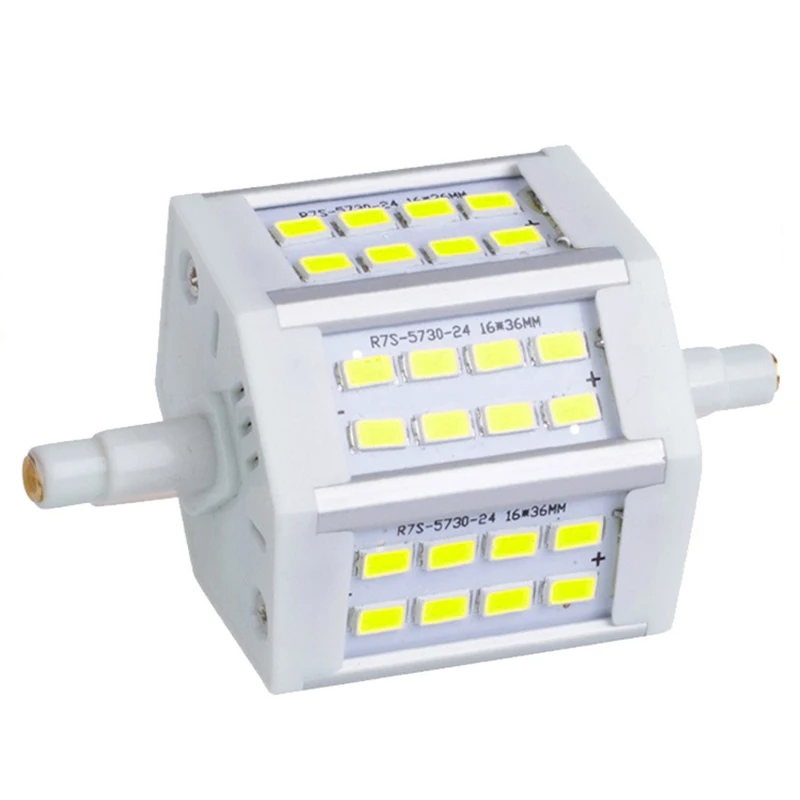 Litwod-bombilla LED R7S regulable, 7W, SMD5730, r7s, 78mm, J78, luz de CA85-265V, lámparas halógenas