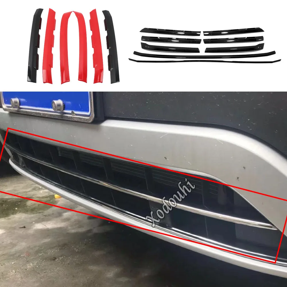 

Car Front Center Grille Grill Cover Strip Trim Net Exterior Accessories For VW Volkswagen Teramont Atlas 2017 2018 2019 2020