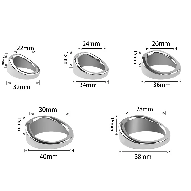 Il più nuovo anello del cazzo in acciaio inossidabile liscio prevenzione del pene glande del pene anelli di fimosi forniture per adulti giocattoli