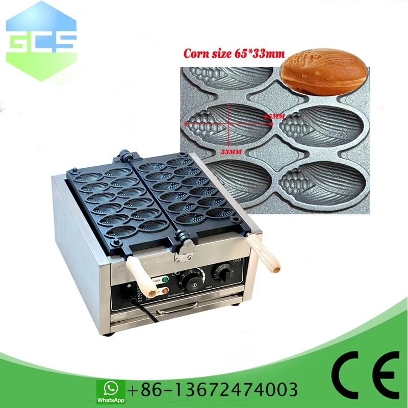 Commercial 12pcs Mini Corn Shaped Taiyaki Cake Machine Small Corns Shaped Waffle Maker Machine