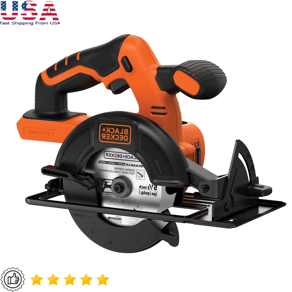 

20V Cordless Circular Saw Blade Variable Speed Trigger Bevel Angled Cuts Tool-Free Depth Adjustment Pivot Shoe PowerConnect