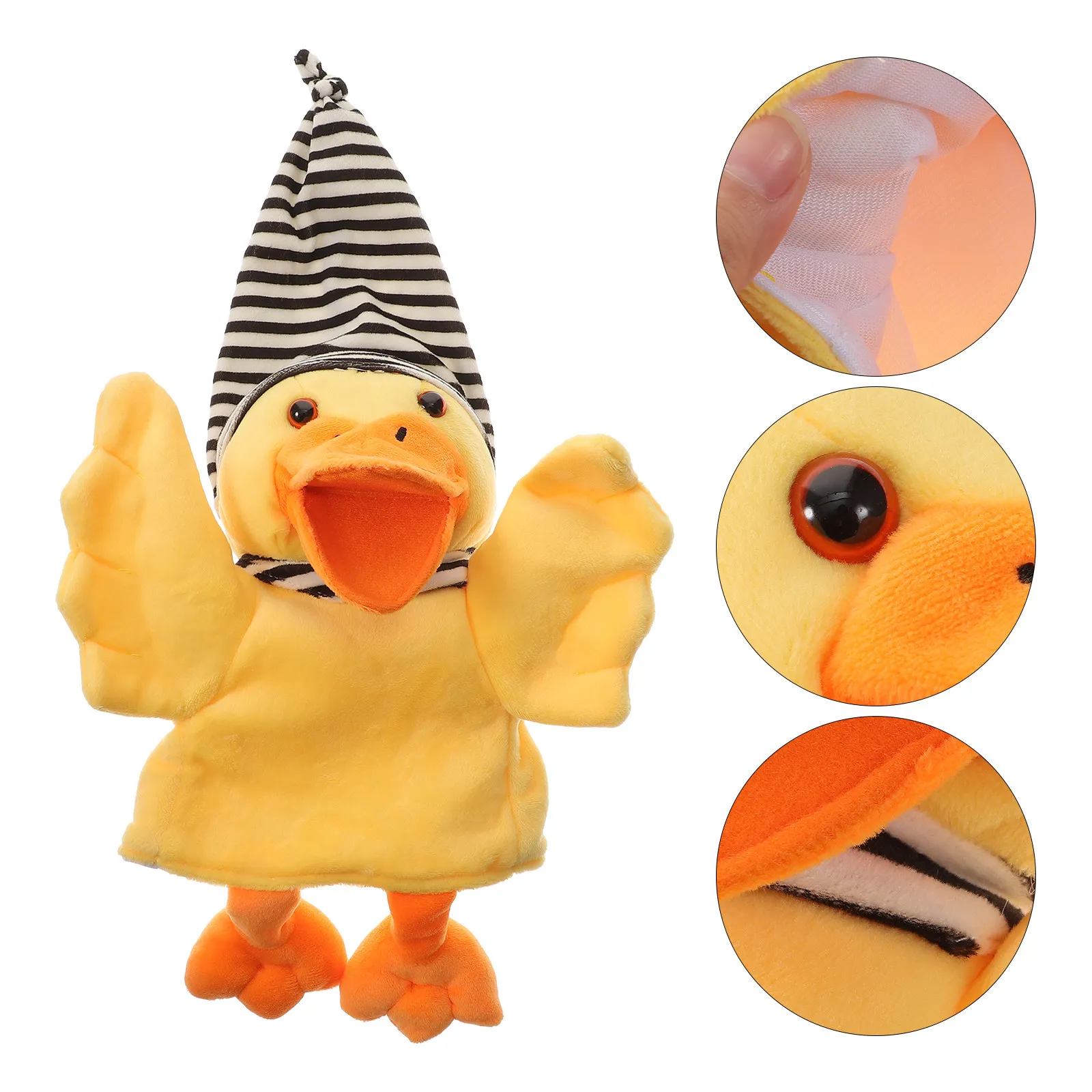 

Cartoon Hand Puppet Cute Yellow Duck Storytelling Role Kids Learning Birthday Party Favor Hand Puppet