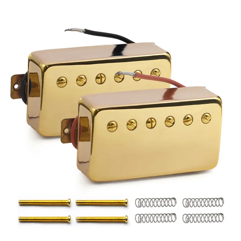 Humbucker gitara elektryczna Pickup złoty/chrom szyi Pickup Bridge dla styl LP gitara elektryczna mosiądz pokrywa Guitarra Pickup