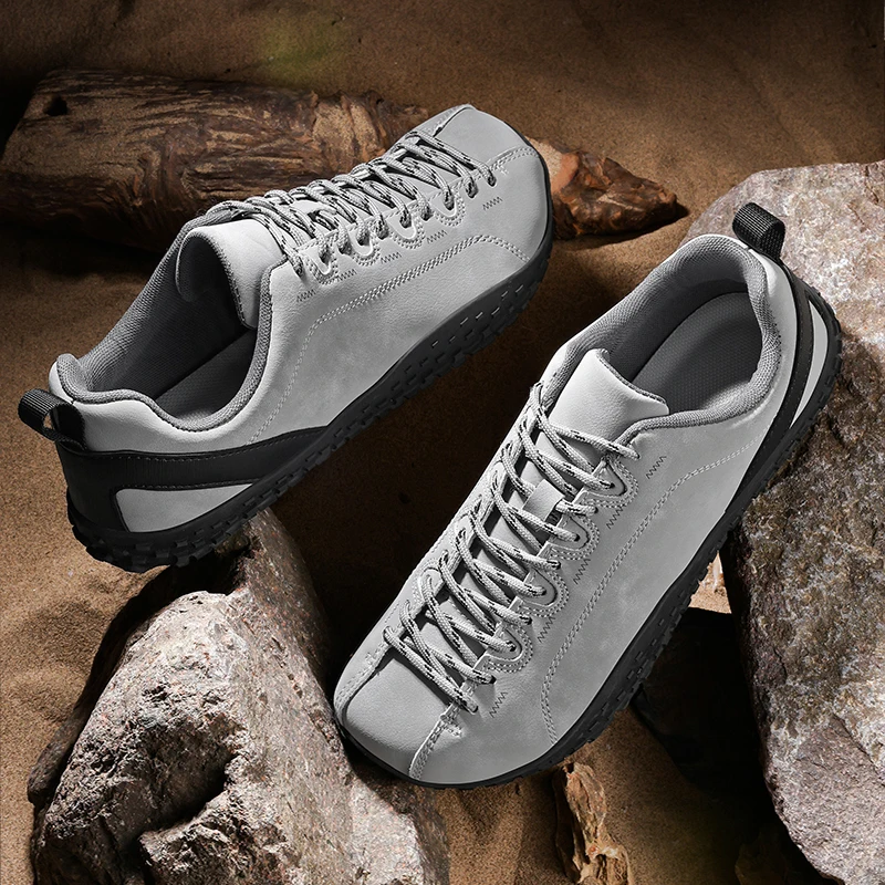 YRZL أحذية خارجية للرجال مقاومة للماء ومضادة للانزلاق أحذية شتوية للمشي لمسافات طويلة أحذية مريحة ومتينة للاستخدام الخارجي للرجال للرحلات بنعل سميك #1
