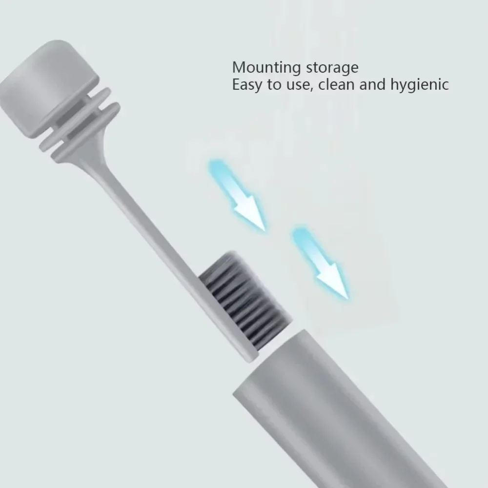 Bamboo Charcoal Travel Toothbrush Soft Bristles Efficient Teeth Clean Tool Portable Folding Oral Care Brush for Camping Hiking