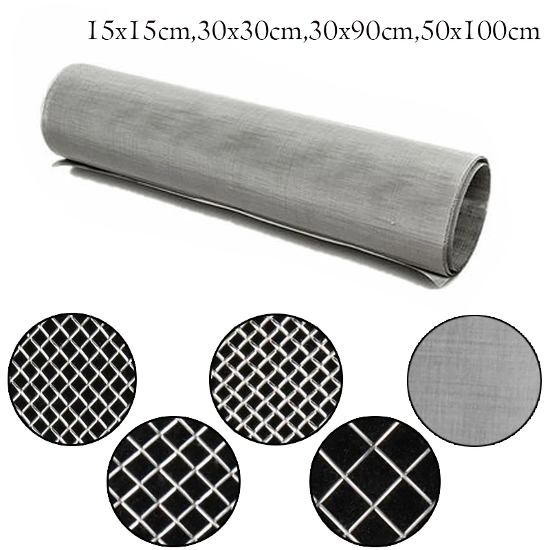 4/20/30/100/120/200/300/400 Mesh High Quality Stainles Steel  Metal Mesh Woven Wire Screening Sheet Screening Filter Sheet