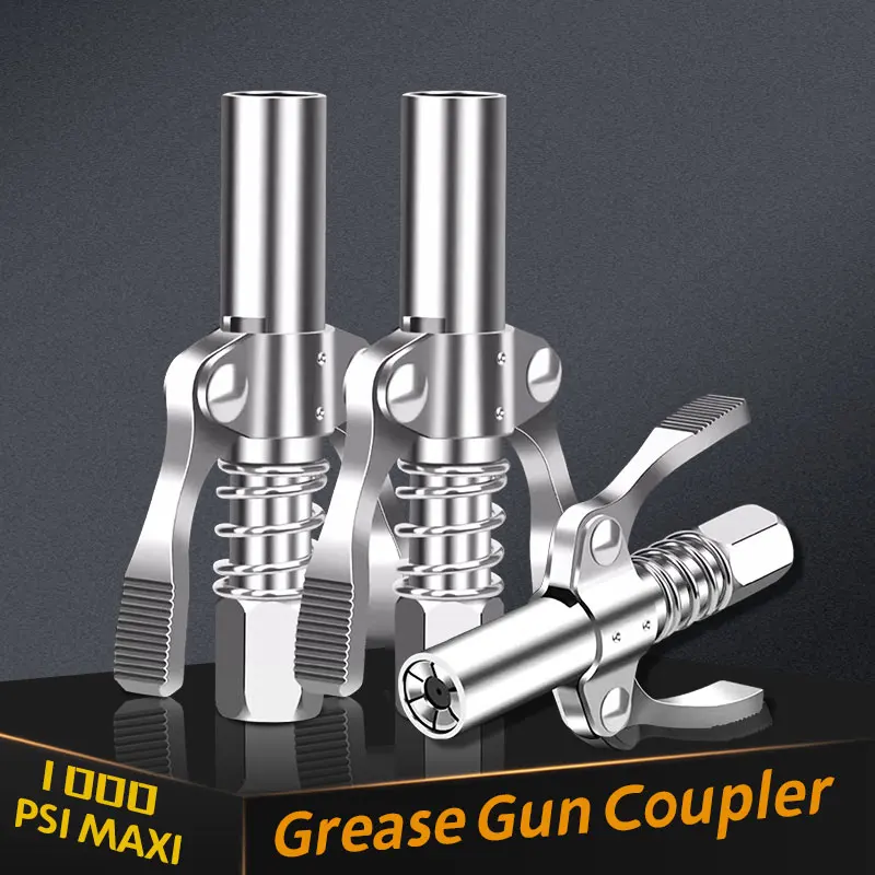 Grease Gun Coupler 10000 PSI NPTI/8 Oil Pump Quick Release Grease Tip Tool Car Syringe Lubricant Tip Grease Nozzle for Repair 1P