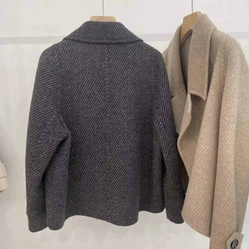 Wool Blazer Coat Women 2026 Autumn/winter Fashion Chic Casual Slimming Short Double-faced Wool Overcoat High Quality