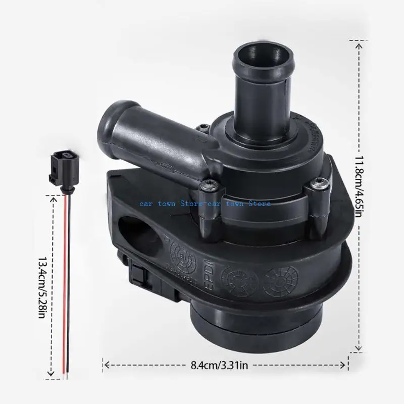 RXJE Bomba agua refrigeración eléctrica auxiliar adicional para coche, repuesto bomba auxiliar agua 12V, para