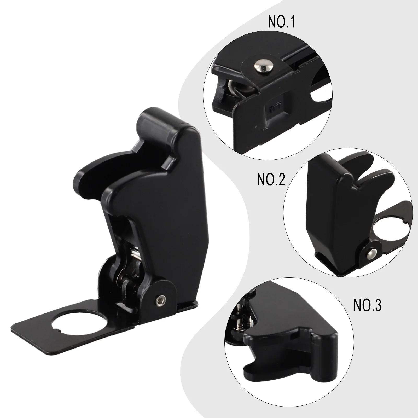 Protective Cover for 12V For Toggle Switch with Illuminated LED and Missile Flick Design Suitable for Car and Vehicle Dashboards
