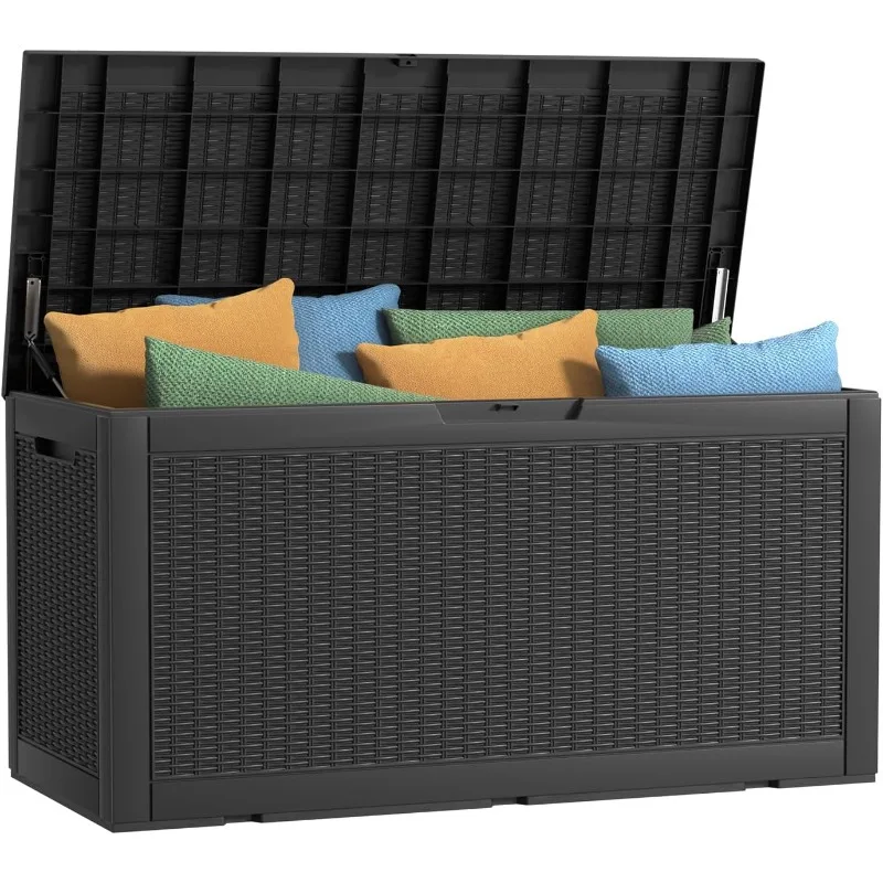 

Outdoor Storage Housing Deck Box - Waterproof Patio Furniture, Garden Tools, Cushions, Pool Accessories Storage Bench with