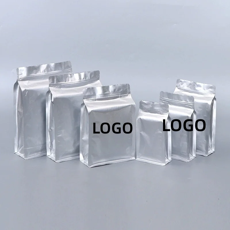 

100PCS 3D Ziplock Aluminum Foil Bag DIY Cocoa Matcha Ground Coffee Dried Fruit Snack Meat Beaf Snack Candy Storage Pouches