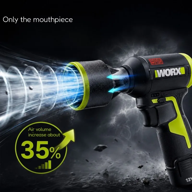 Dust Blower Renovation Mouthpiece for WORX WU093/WU094 Suppress Dust Mouthpiece High-volume Powerful Blow Reduce Noise Nozzle