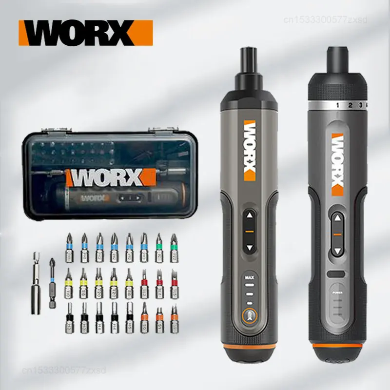 Hot WORX 전기 스크루 드라이버 세트, 수동 자동 무선 정밀 스크루 드라이버, 가정용 핸드 전동 공구 세트, 4V WX242
