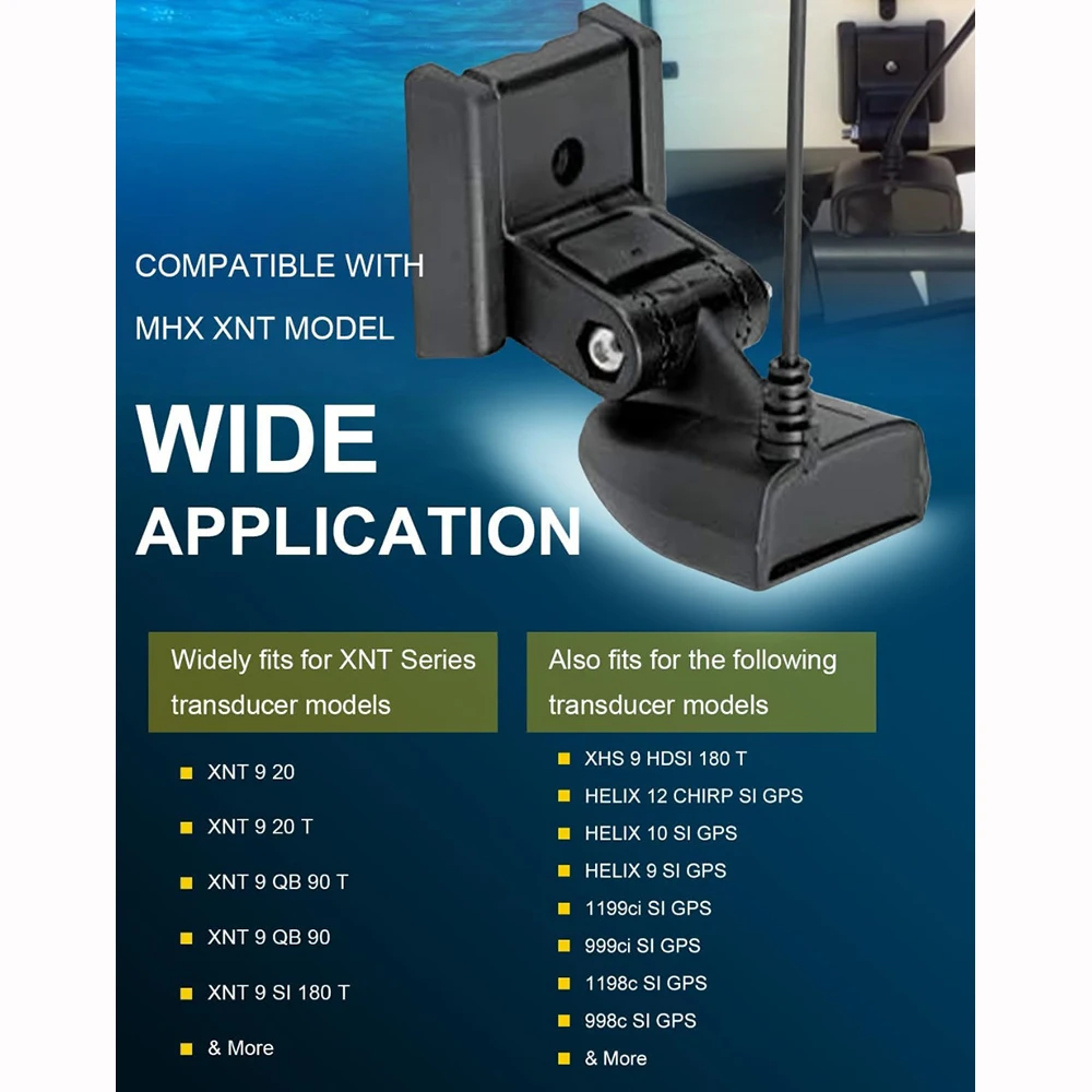 7400931 Transducer Bracket Kit Fit for MHX XNT XHS Model Transducers for Fishfinder Sensors Transom Mounting Plate Hardware Kit