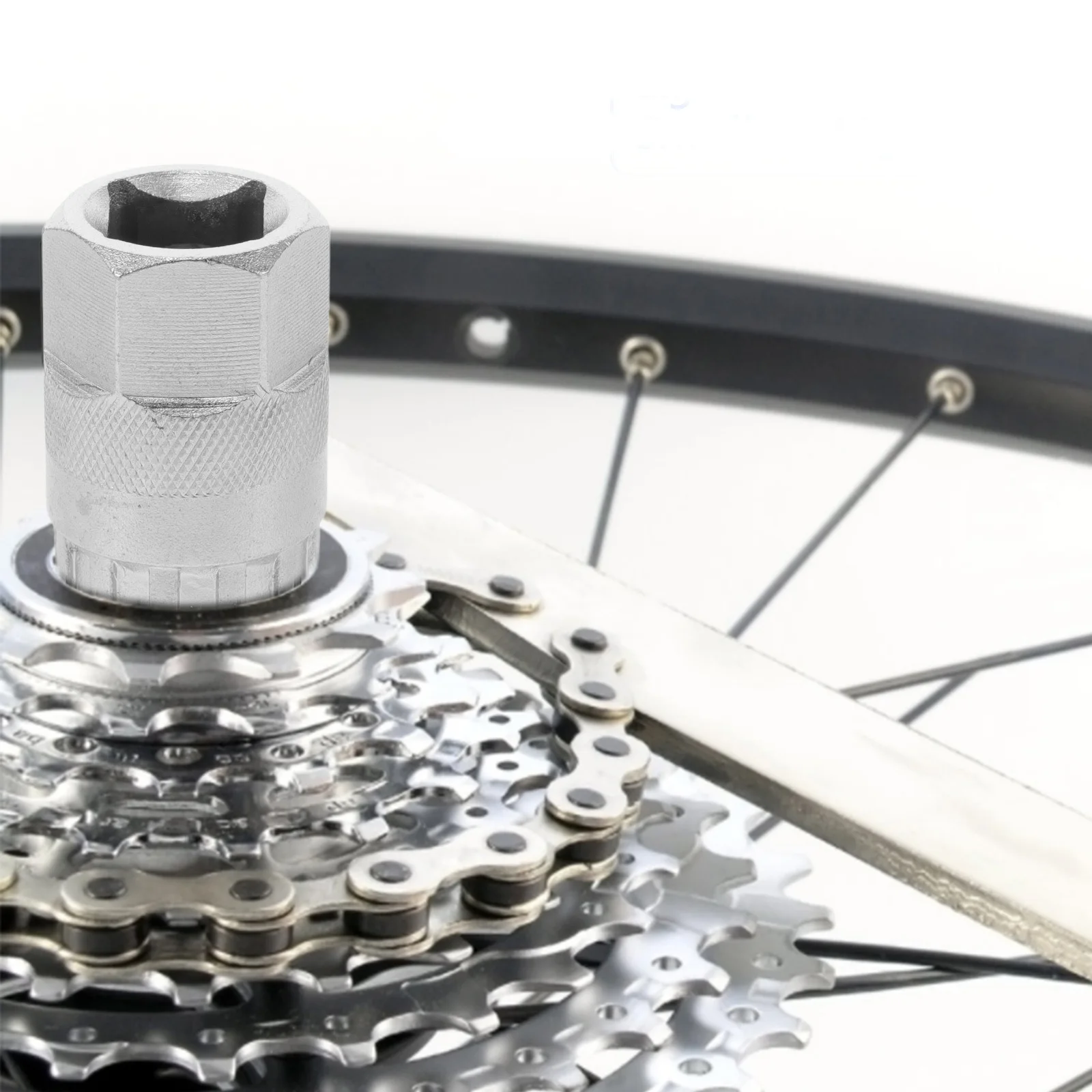 

Durable Flywheel Removal Socket Metal Bicycle Freewheel Remover Compact Bike Repair Tool Flywheel Sleeve Tool Cycling Tools