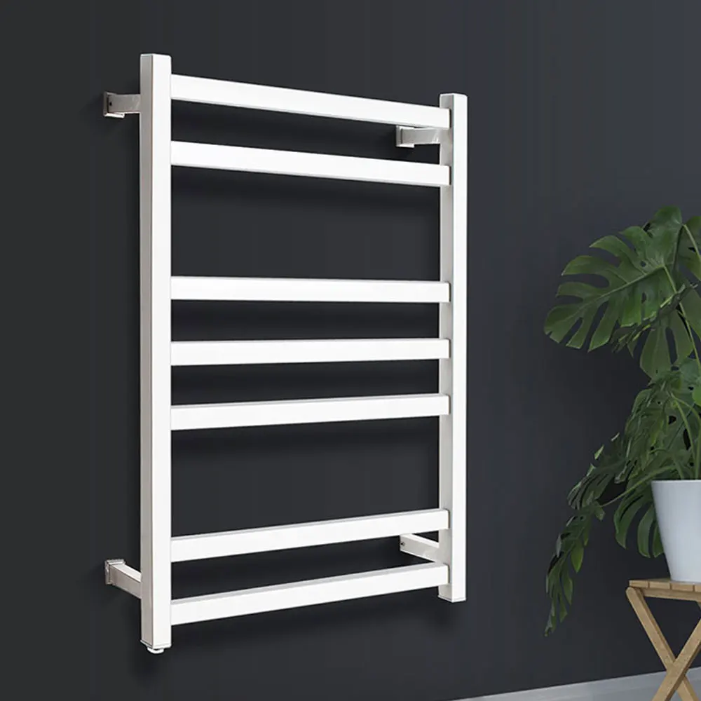 eu-White or Black Color square Tube Switch Heated Towel Rail#