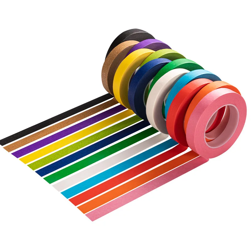 rainbow tape colour masking tapes Art creation spray painting graffiti Art student watercolor painting edge fixing paper tape