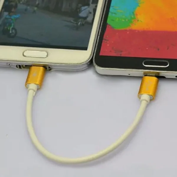 Spot》OTG Charger Charging Cable 2 in1 Micro USB Phone to Phone Cable Cord 18cm