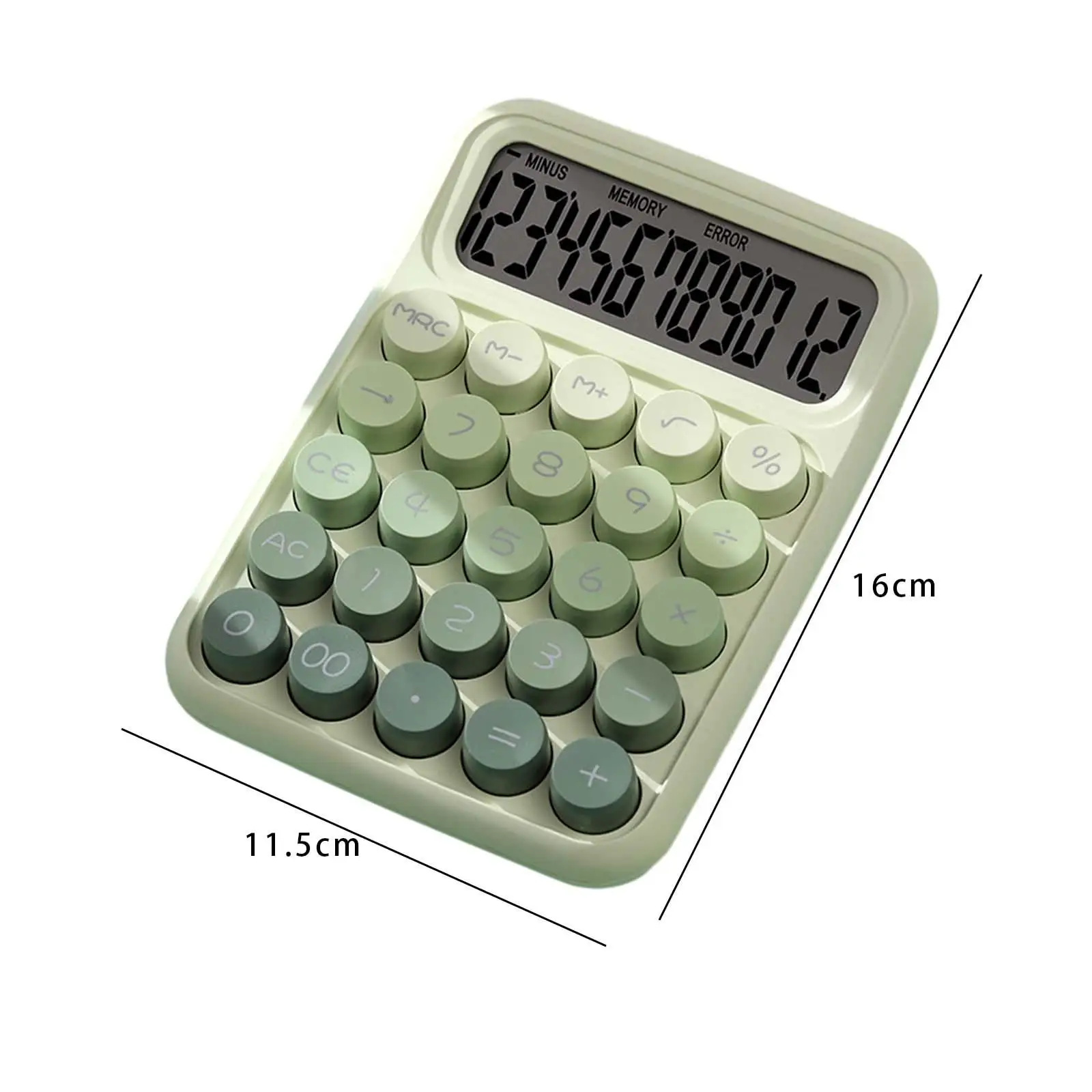 Mechanical Switch Calculator Handheld Gradient Color Ergonomics 16x11.5cm LCD Display for Basic Numerical Calculation