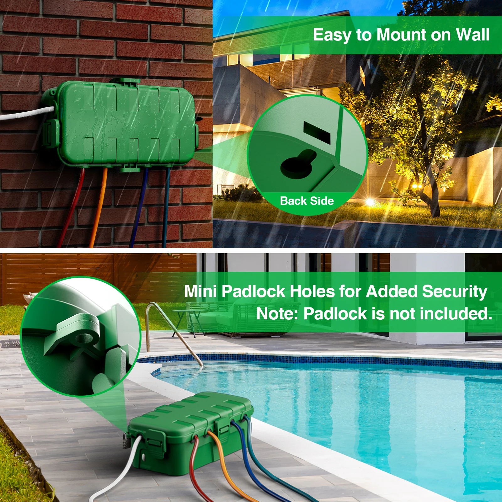 صندوق كهربائي خارجي متوسط الحج - مراجعة Outdoor Power Strip With Cover وسعره