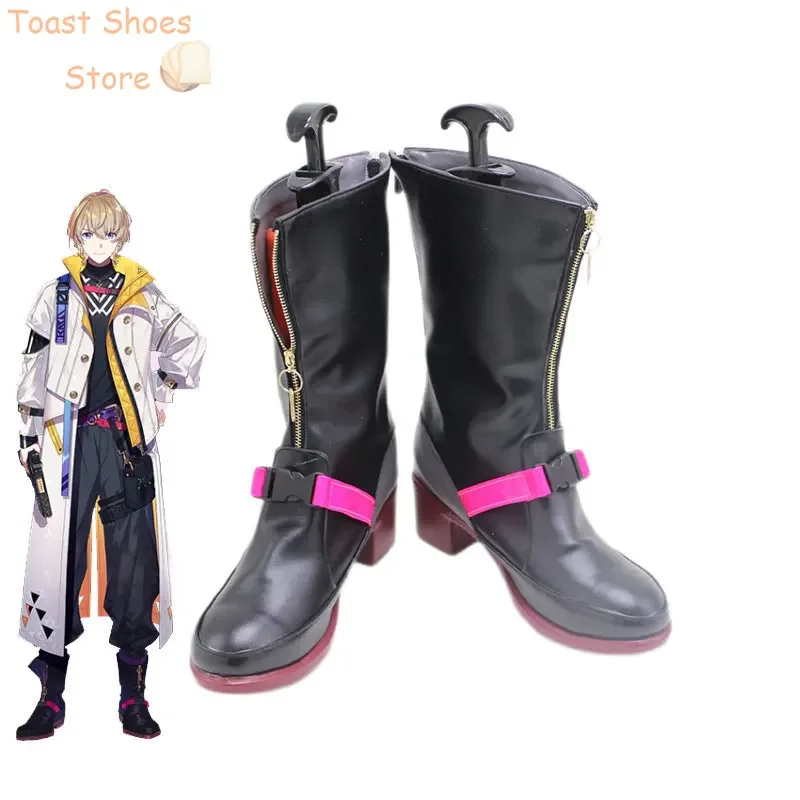 Fura Kanato Cosplay Shoes Hot Vtuber Cosplay Boots PU Leather Shoes Halloween Carnival Prop Costume Prop