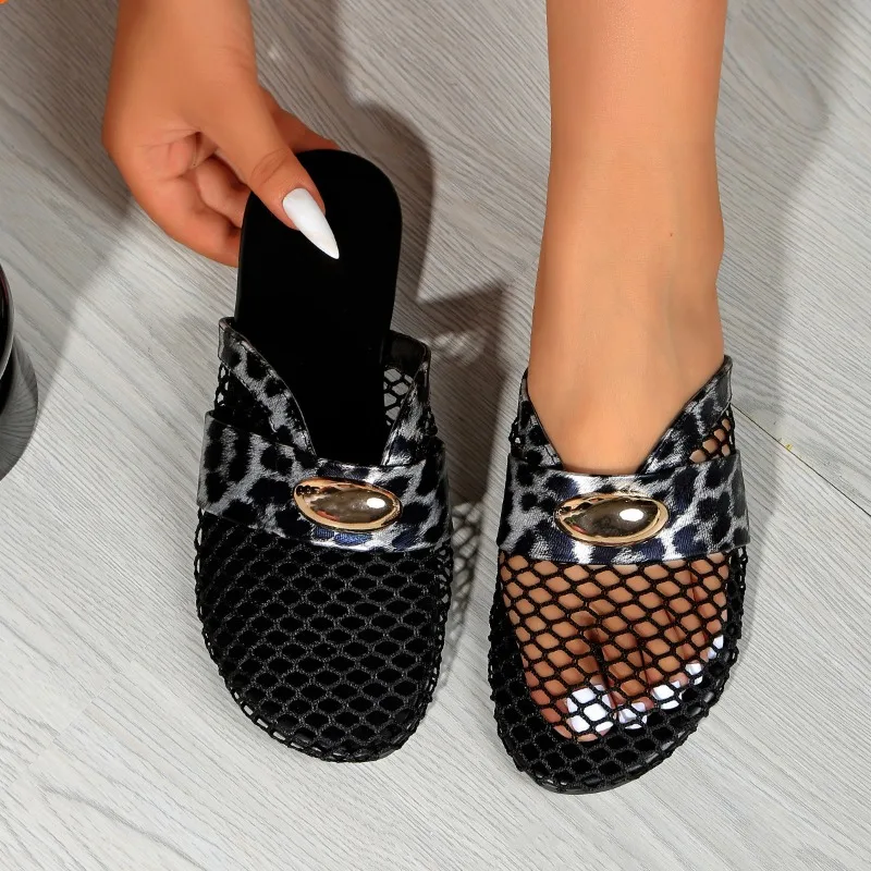 

2026 Summer Mesh Fashionable Semi-slippers Outdoor High-quality Women's Shoes Breathable Comfortable Soft Soled Women Sandals