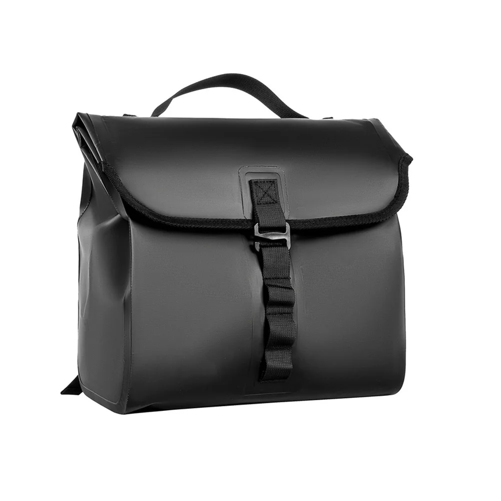 Multi Compartment Front Bike Bag Compatible with Most Handlebar Types Using Adjustable Snap Buckle Straps for Stability