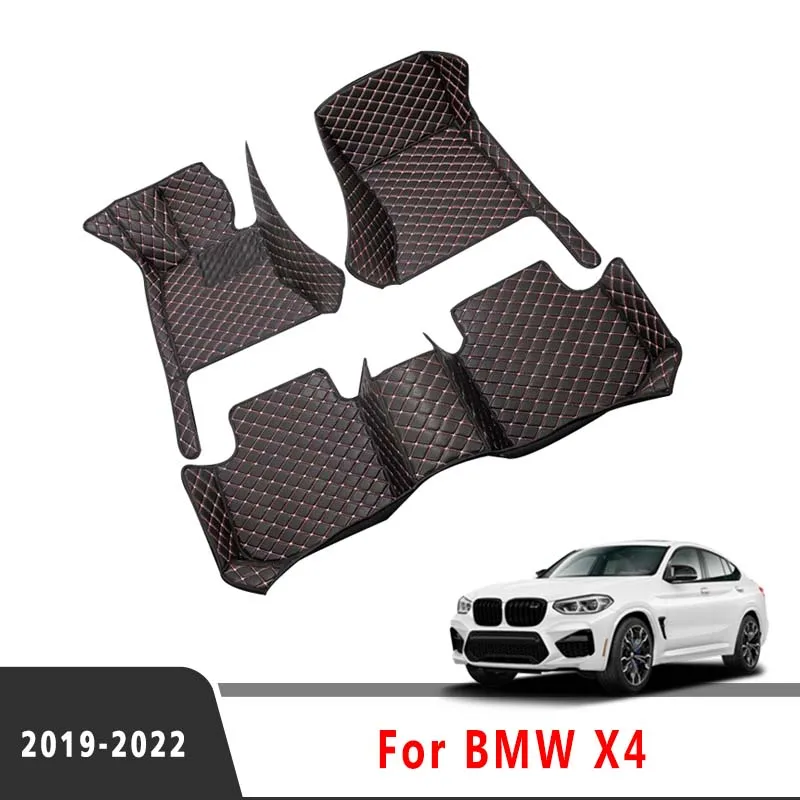 

Автомобильные коврики LHD, коврики для BMW X4 2022 2021 2020 2019, индивидуальные автомобильные кожаные коврики, аксессуары для интерьера, сменные накладки на ножки