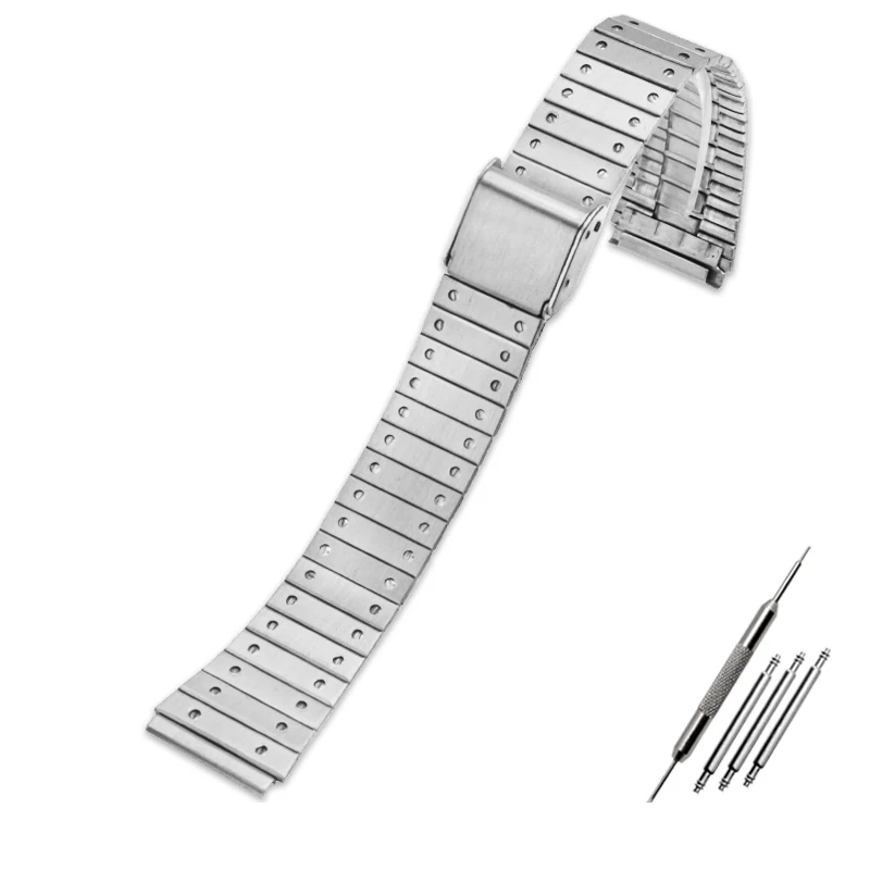 Stainless steel strap 18mm for Casio Watch small gold watch AE-1200WGD-1A A168 / 159 solid core stainless wristband bracelet