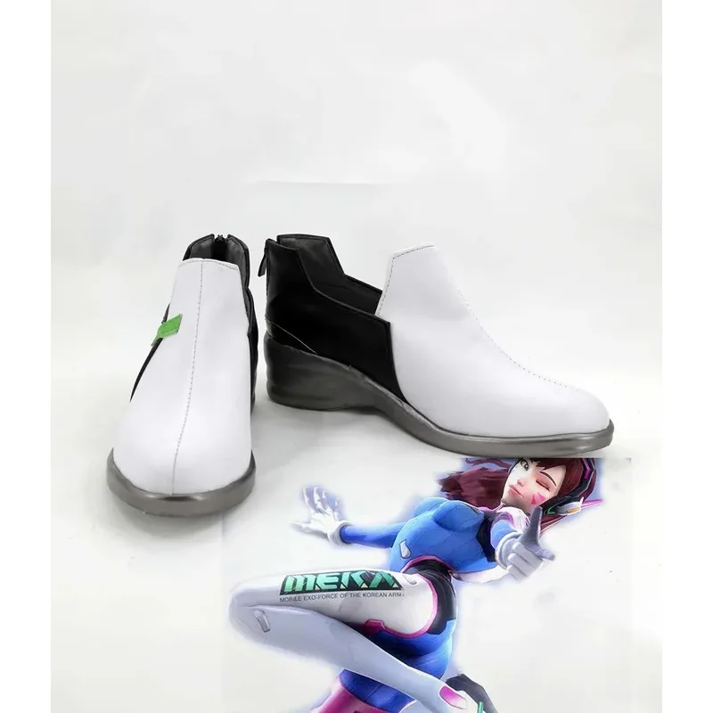 Game ow DVA cosplay shoes boots leather shoes for adult women Fantasia costume ‎accessories Halloween party daily leisure prop